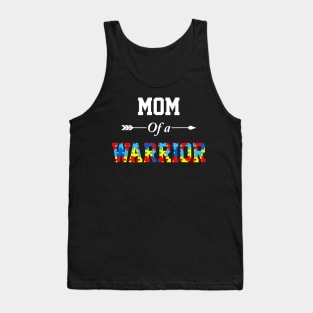 Mom Of A Warrior Autism Awareness Family Support Tank Top